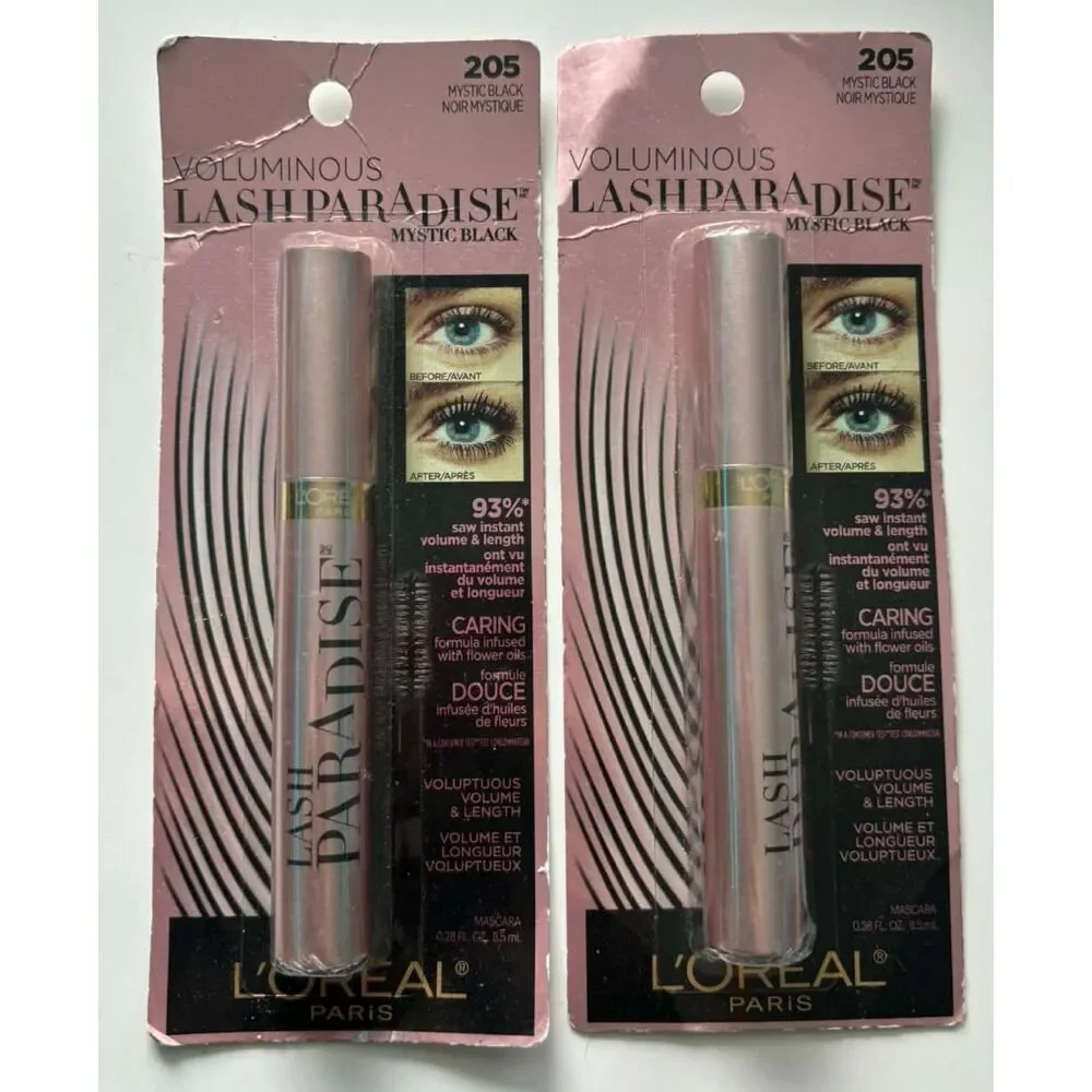 LOreal Voluminous Lash Paradise Mystic Black Mascara 205 Mystic Black Lot of 2